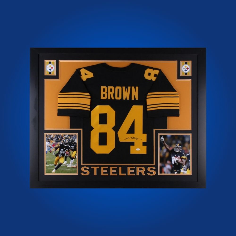 Antonio Brown Signed Full Framed Custom Pittsburgh Steelers Jersey