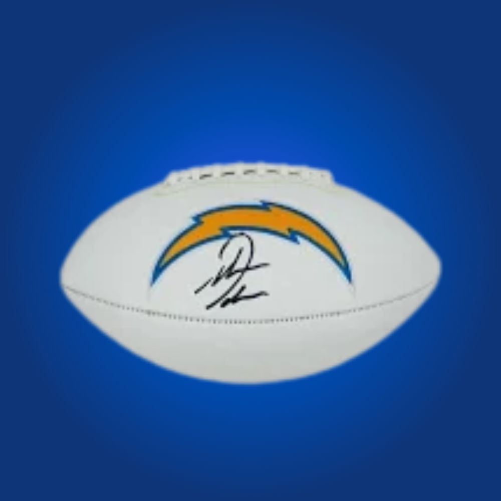 Antonio Gates signed Los Angeles Chargers logo football, an excellent collectible for fans of the legendary tight end, authenticated for assurance.