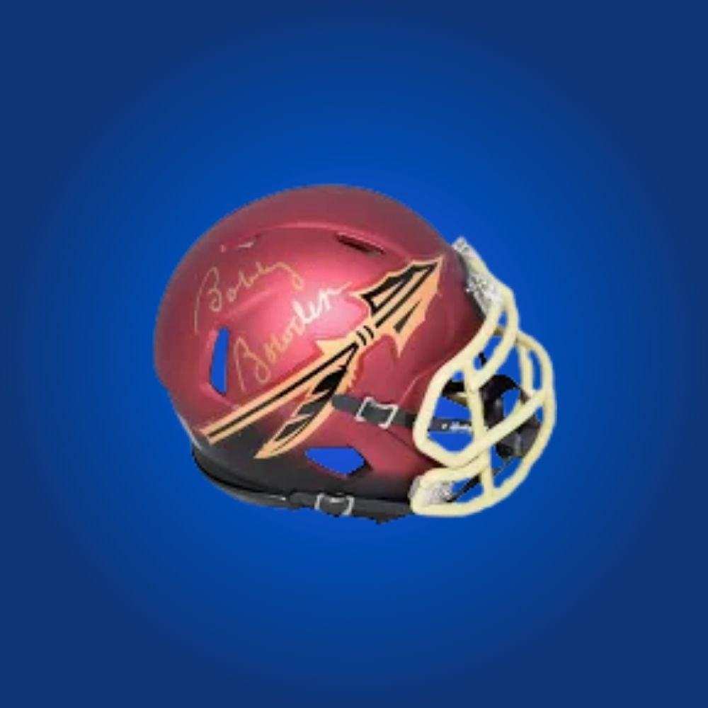 Bobby Bowden signed Florida State Seminoles mini helmet—legendary coach collectible for Florida State fans and sports memorabilia seekers.