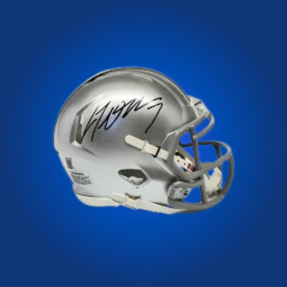 CJ Stroud signed Ohio State Buckeyes mini helmet—standout item for Ohio State supporters and Stroud collectors.