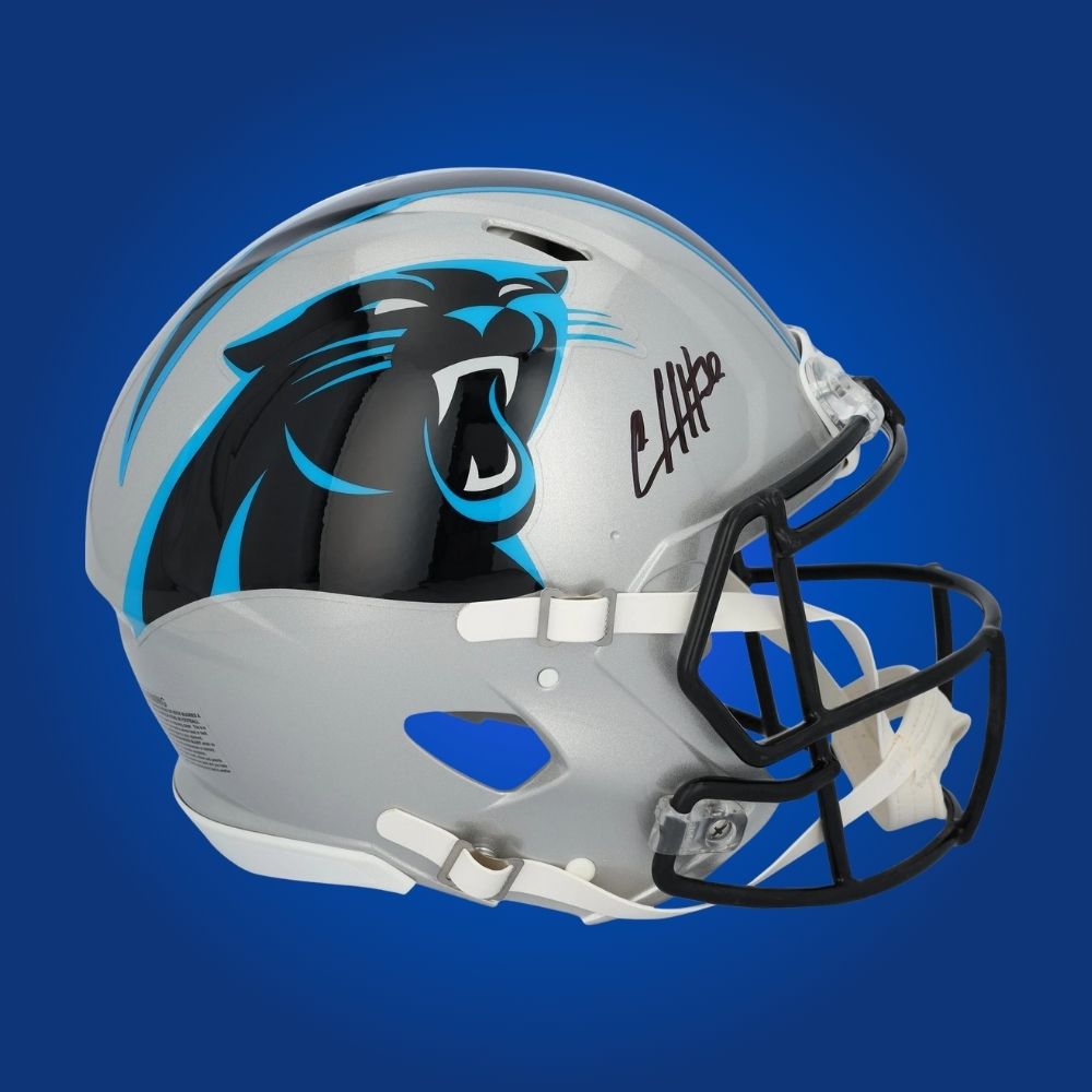 Chuba Hubbard Signed Carolina Panthers Silver Speed Authentic Helmet