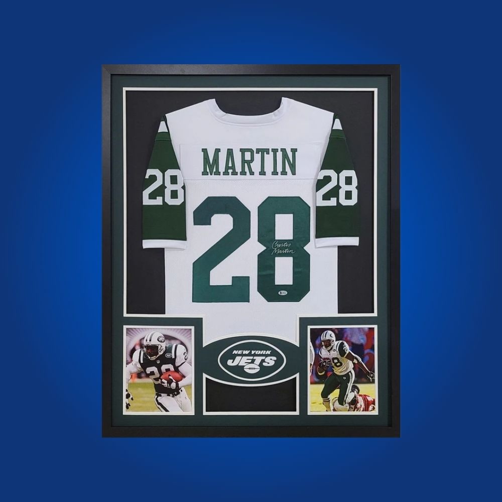 Curtis Martin Signed Full Framed Custom New York Jets Jersey