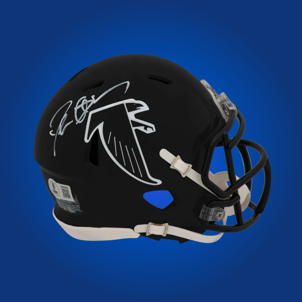 Atlanta Falcons mini helmet signed by Deion Sanders with Certificate of Authenticity