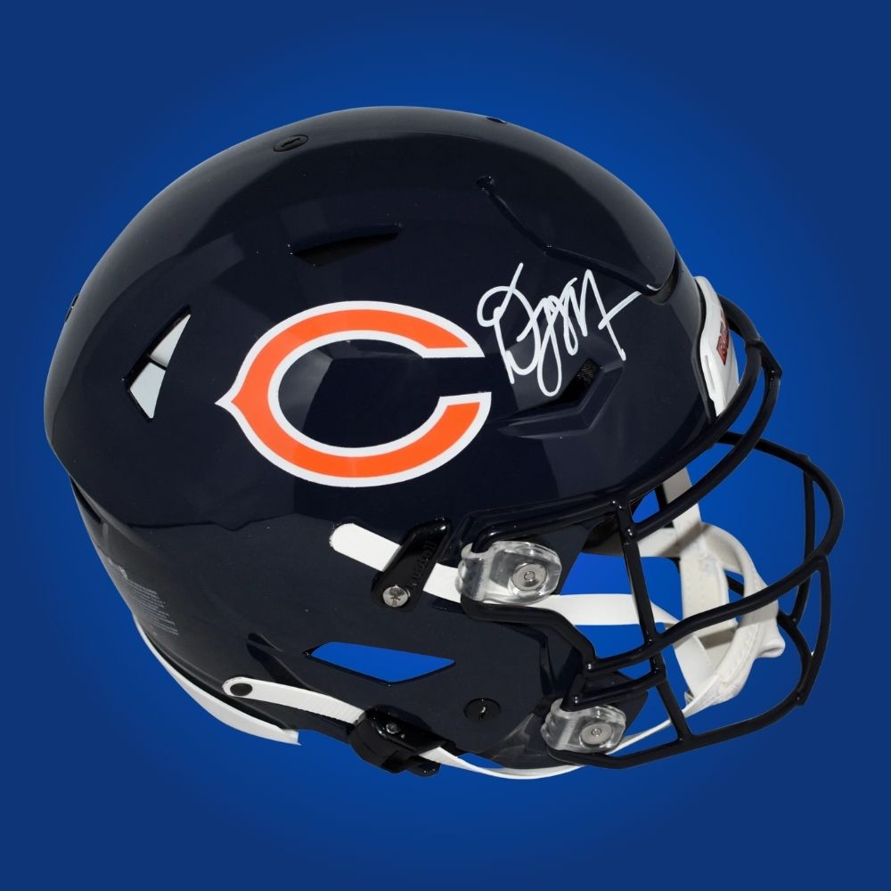 DJ Moore Signed Chicago Bears Navy Blue Speedflex Authentic Helmet
