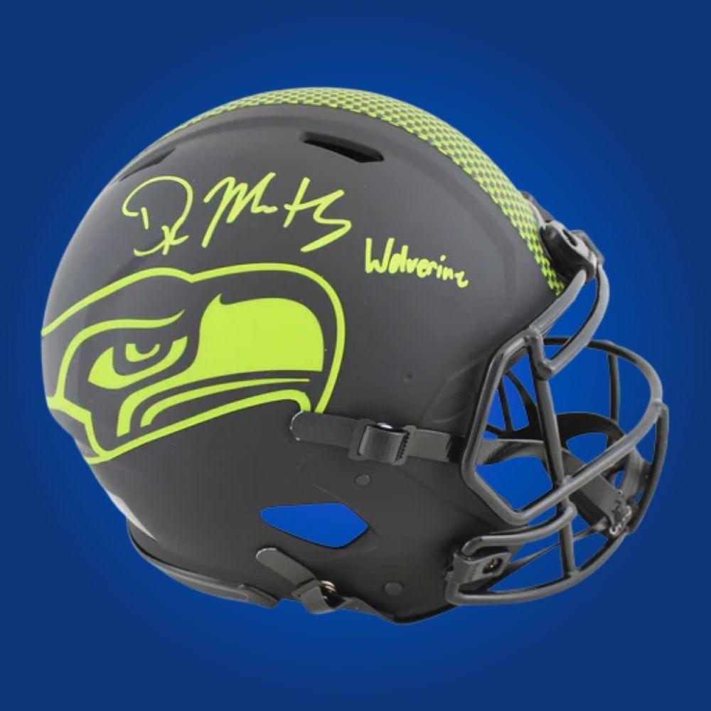 DK Metcalf Signed Seattle Seahawks Green SpeedFlex Authentic Helmet