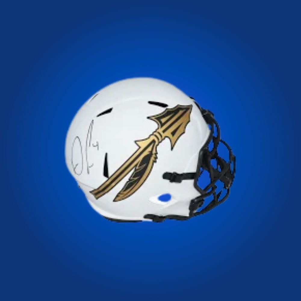 Dalvin Cook autographed Florida State Seminoles mini helmet, must-have for Seminoles supporters and sports memorabilia fans.