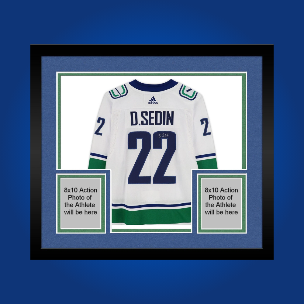 Daniel Sedin, Vancouver Canucks, Full Framed White Jersey