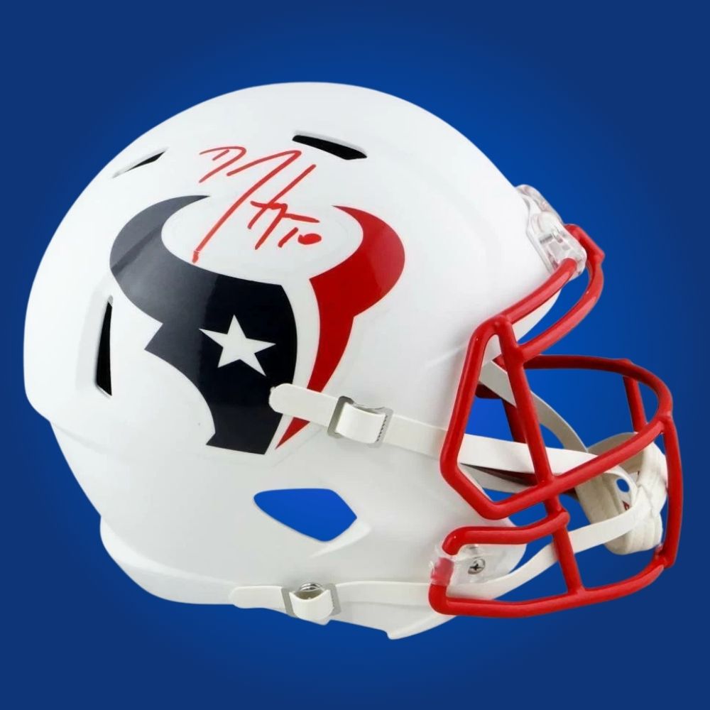 Deandre Hopkins Signed Houston Texans White Speed Replica Helmet