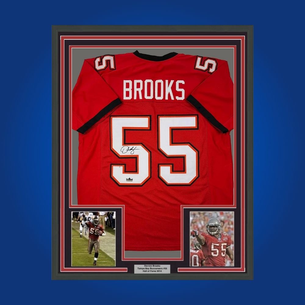 Derrick Brooks Signed Full Framed Custom Tampa Bay Buccaneers Jersey