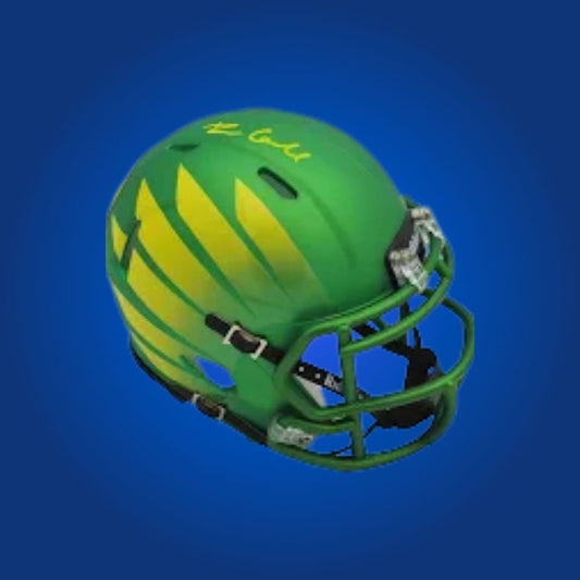 Dillon Gabriel signed Oregon Ducks mini helmet—exciting collectible for Oregon fans and Gabriel supporters.