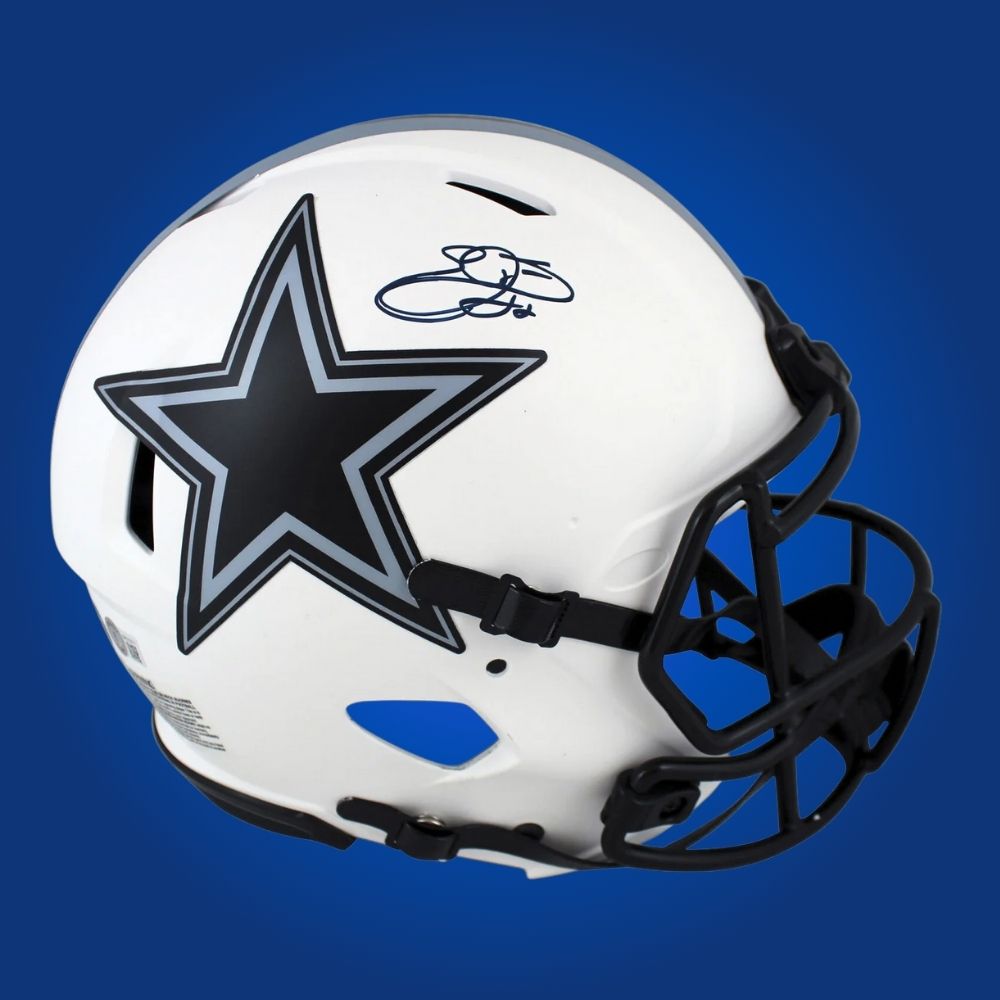 Emmitt Smith Signed Dallas Cowboys Lunar Speed Replica Helmet