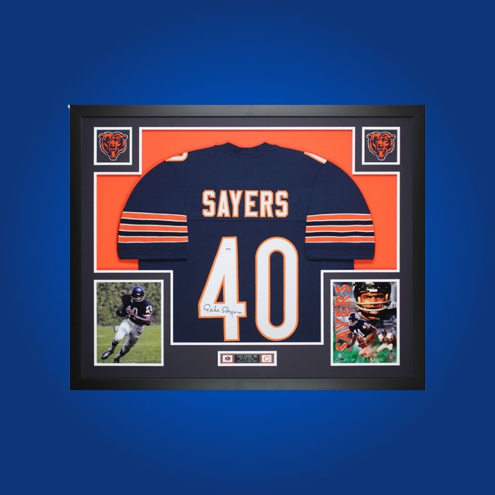 Gale Sayers Signed Full Framed Custom Chicago Bears Jersey