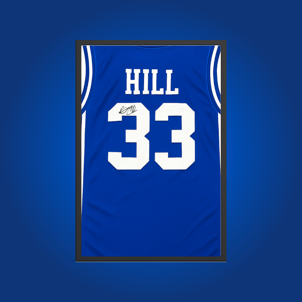 Hill Duke Blue Jersey Framed