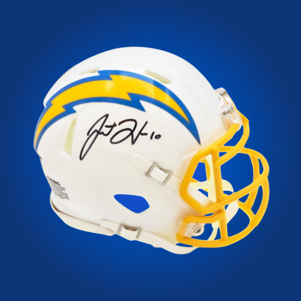 Los Angeles Chargers mini helmet signed by Justin Herbert with Certificate of Authenticity