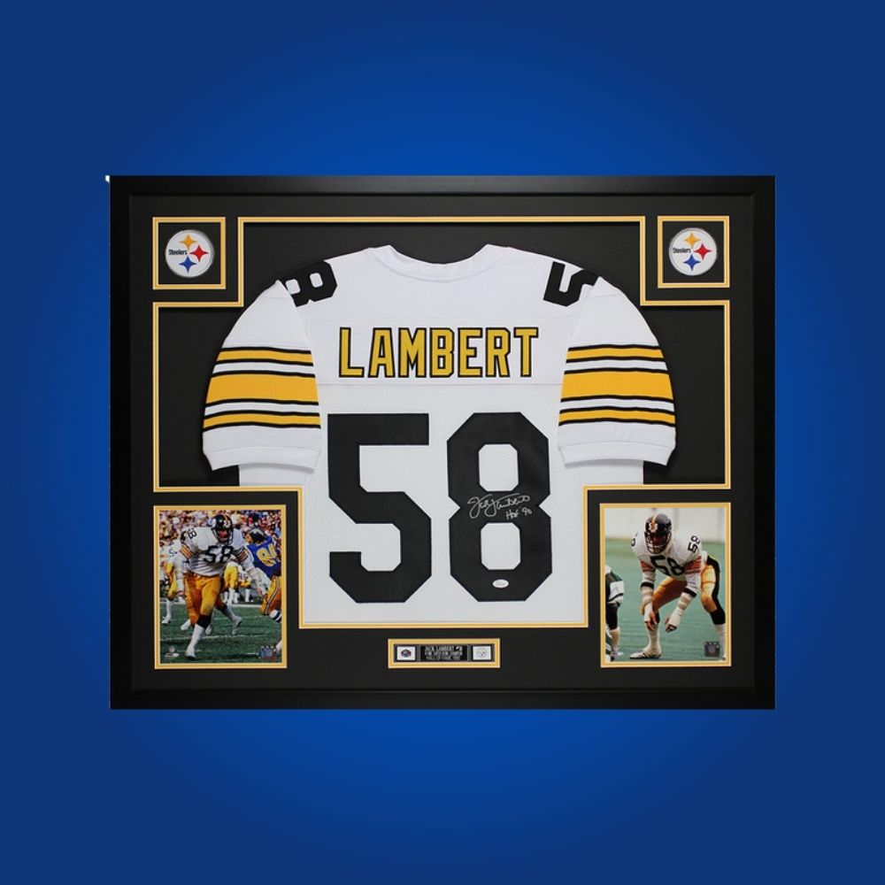 Jack Lambert Signed Full Framed Custom Pittsburgh Steelers Jersey