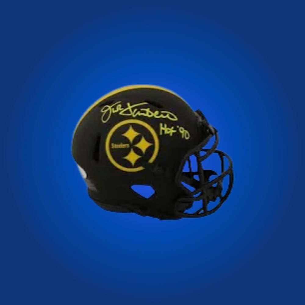 Pittsburgh Steelers mini helmet signed by Jack Lambert with Certificate of Authenticity.