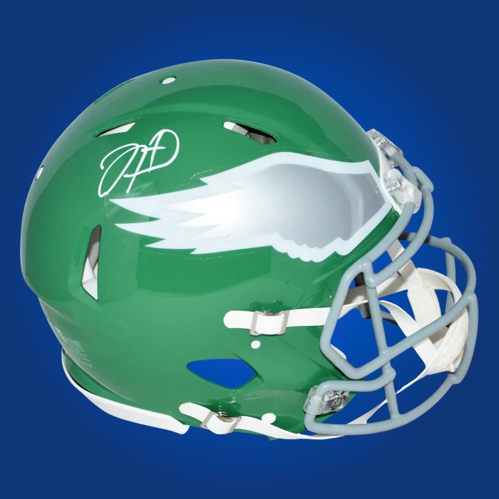 Jalen Hurts Signed Philadelphia Eagles Kelly Green SpeedFlex Authentic Helmet