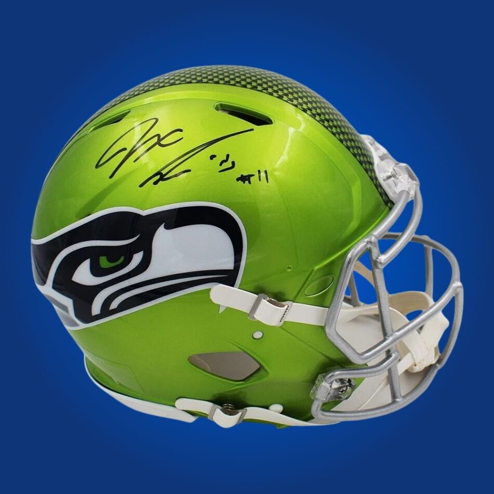 Jaxon Smith- Njigba Signed Seattle Seahawks Green Flash Speed Authentic Helmet
