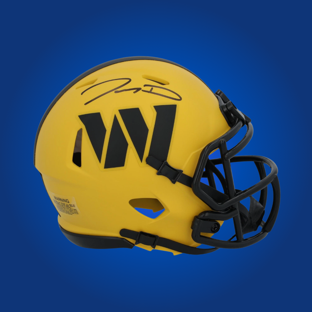 Washington Commanders mini helmet signed by Jayden Daniels with Certificate of Authenticity