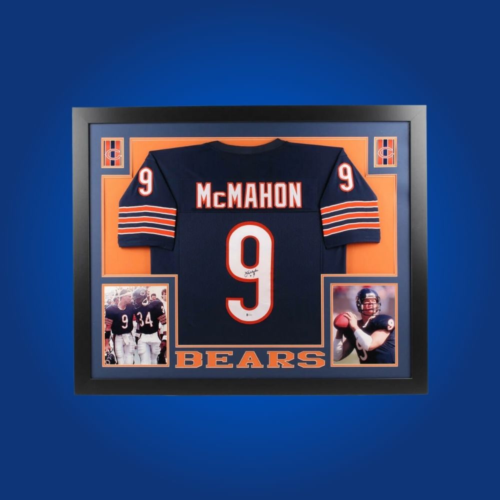 Jim McMahan Signed Full Framed Custom Chicago Bears Jersey
