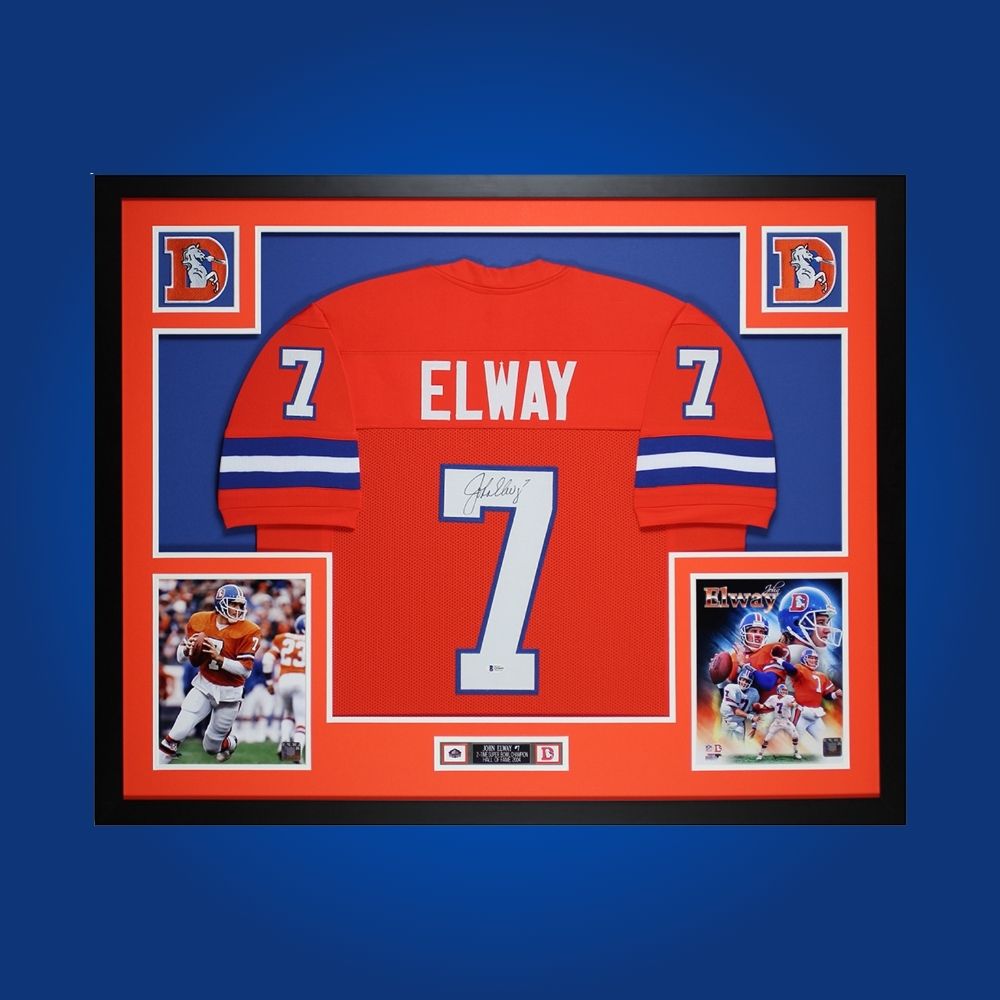 Autographed Denver Broncos custom jersey by Champ Bailey with Certificate of Authenticity.