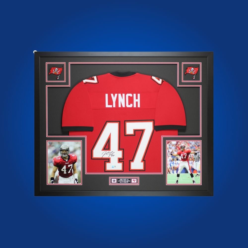John Lynch Signed Full Framed Custom Tampa Bay Buccaneers Jersey