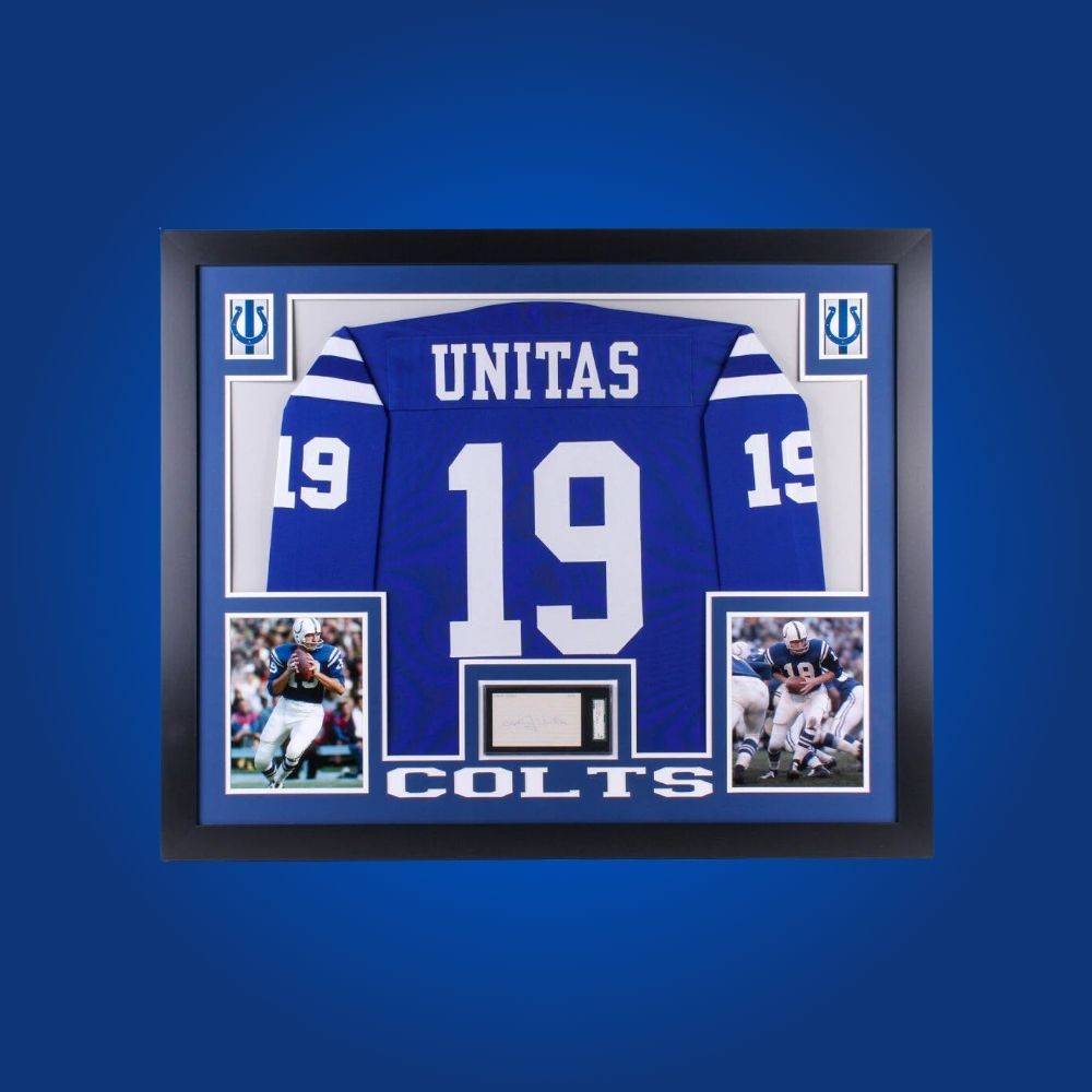 Autographed Indianapolis Colts custom jersey by Jonathan Taylor with Certificate of Authenticity.