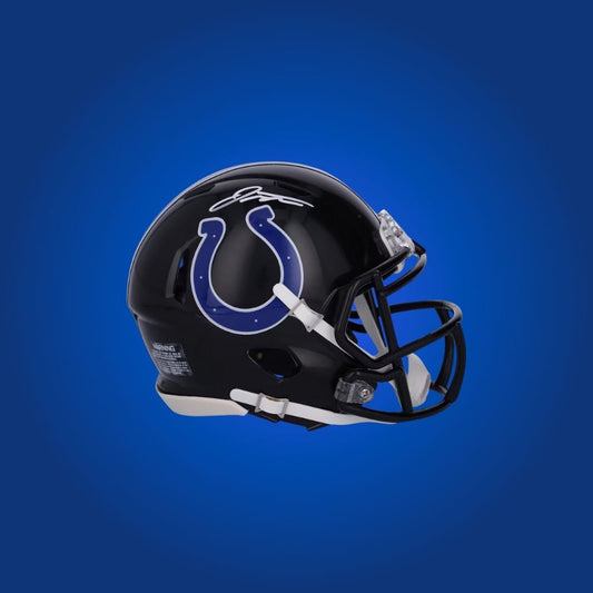 Indianapolis Colts Black Eclipse Speed Mini Helmet signed by Jonathan Taylor, Certificate of Authenticity included
