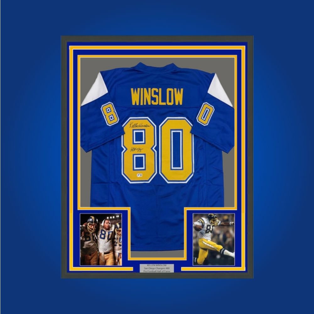 Kellen Winslow Signed Full Framed Custom Los Angeles Chargers Jersey