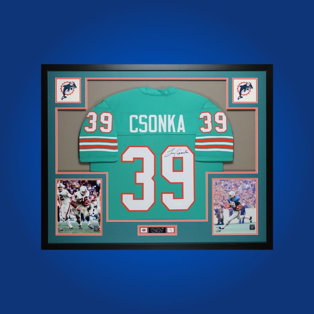 Larry Csonka Signed Full Framed Custom Miami Dolphins Jersey