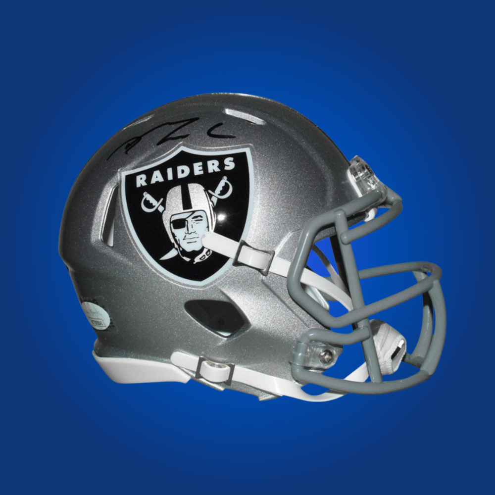 Las Vegas Raiders mini helmet signed by Maxx Crosby with Certificate of Authenticity