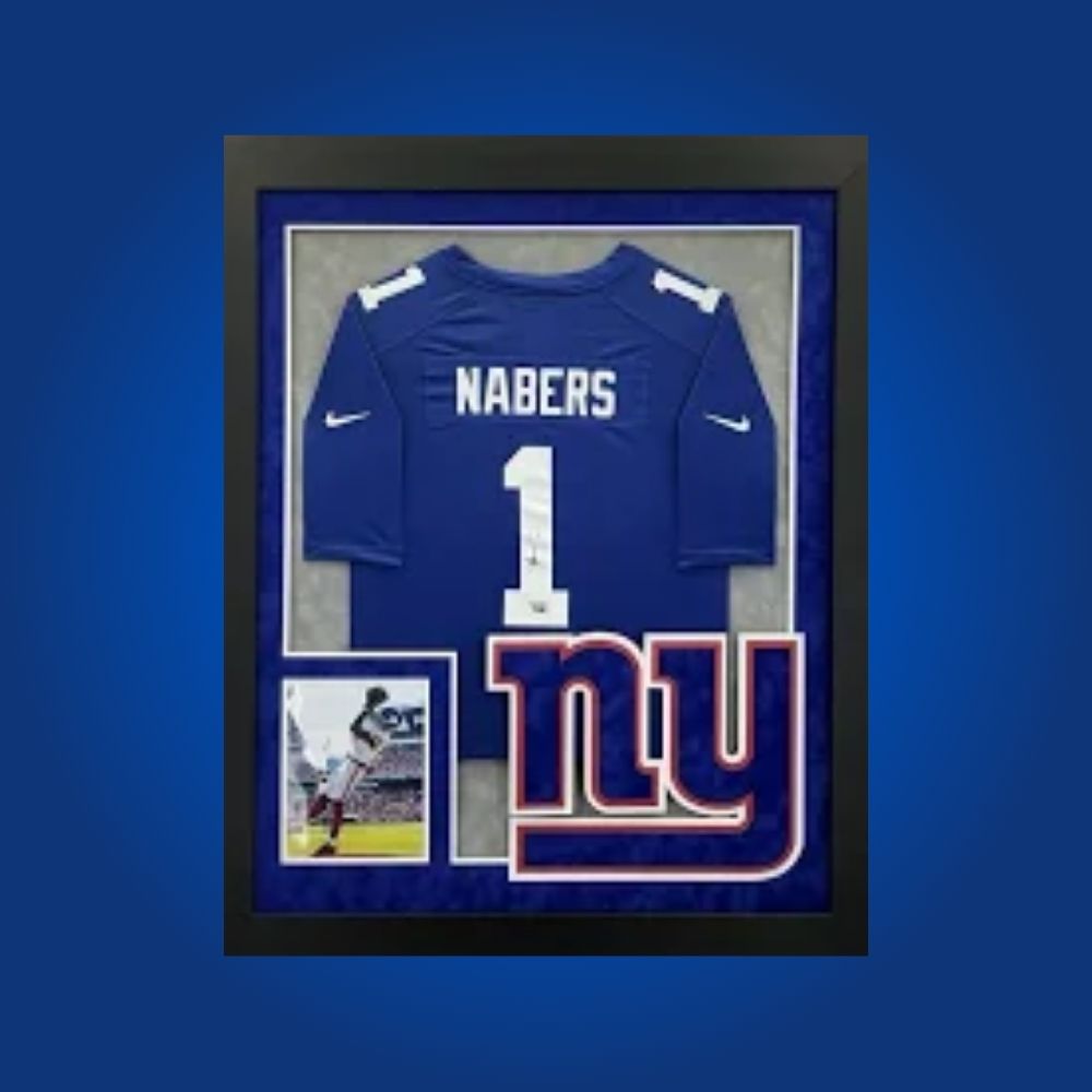 Malik Nabers Signed Full Framed Custom New York Giants Jersey