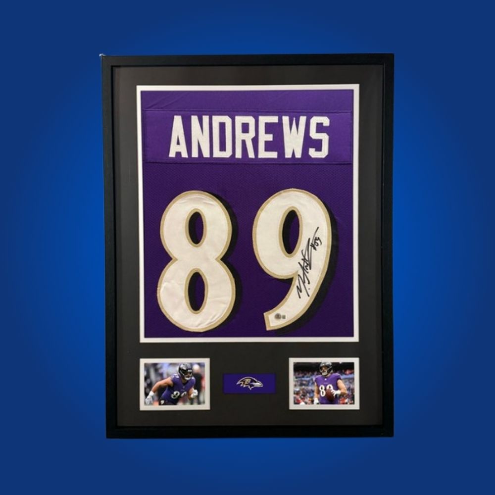 Mark Andrews Signed Full Framed Custom Baltimore Ravens Jersey