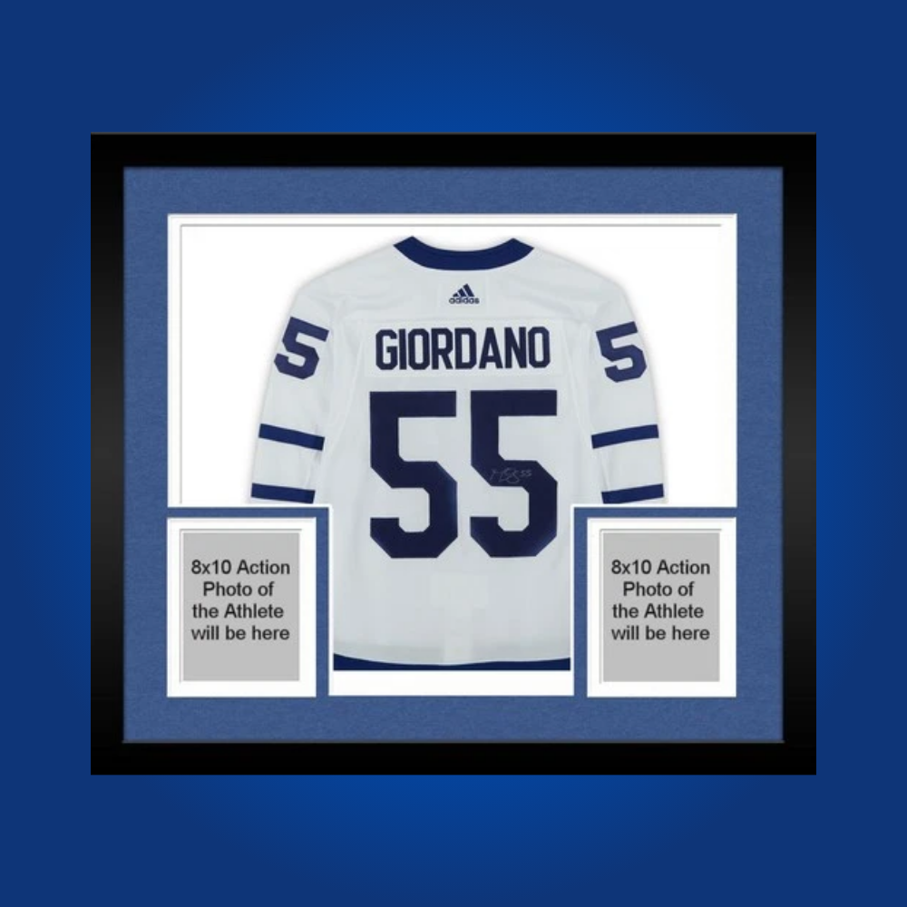 Mark Giordano, Toronto Maple Leafs, Full Framed White Jersey