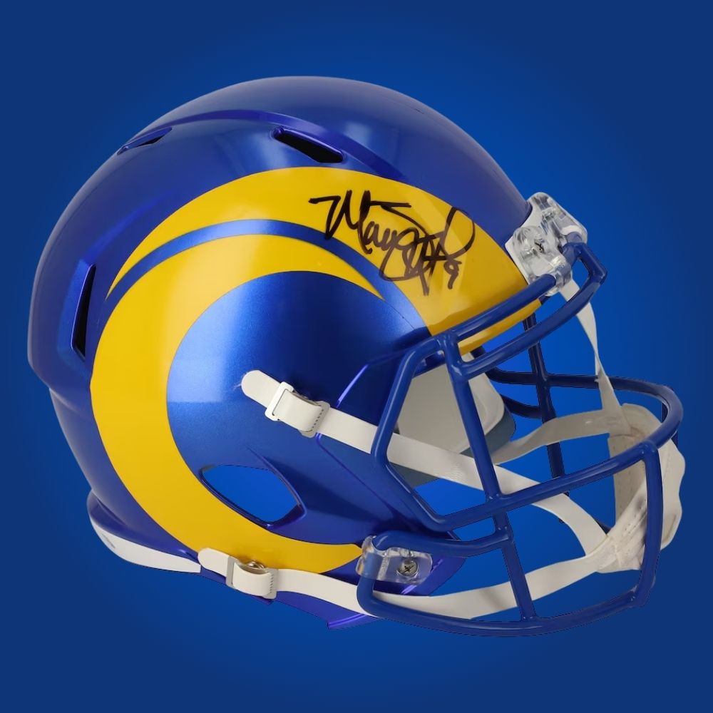 Matthew Stafford Signed Los Angeles Rams Blue Speed Replica Helmet