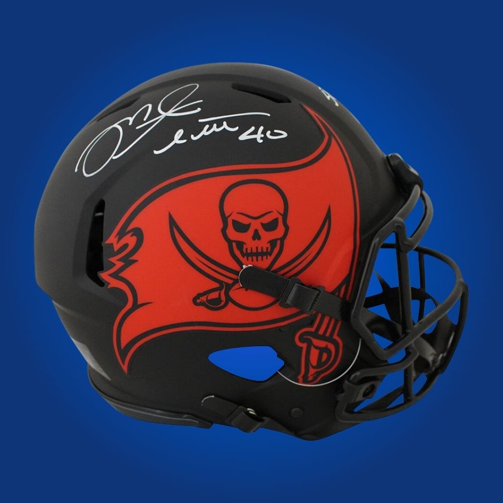 Mike Alstott Signed Tampa Bay Buccaneers Eclipse Speed Replica Helmet