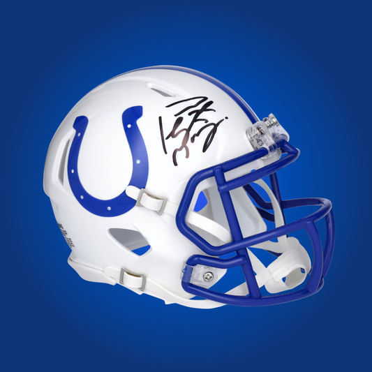 Indianapolis Colts mini helmet signed by Peyton Manning with Certificate of Authenticity