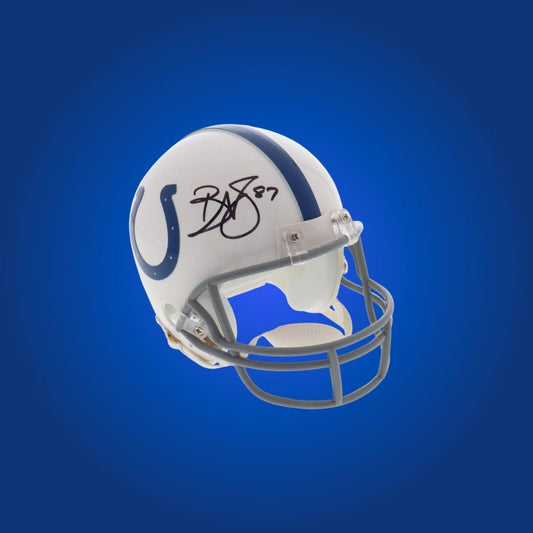 Indianapolis Colts White Speed Mini Helmet signed by Reggie Wayne, Certificate of Authenticity included