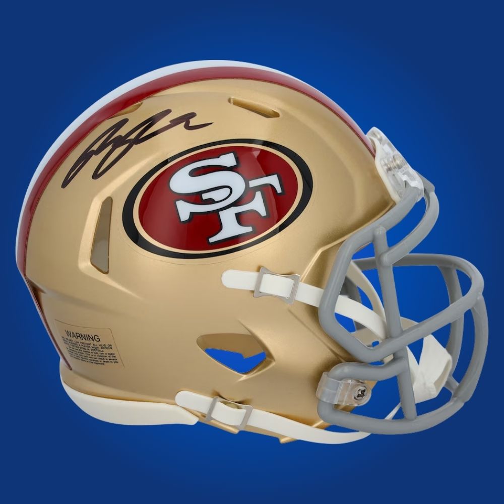 Ricky Pearsall Signed San Francisco 49ers Gold SpeedFlex Authentic Helmet