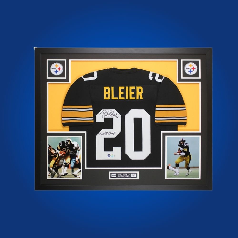 Rocky Bleier Signed Full Framed Custom Pittsburgh Steelers Jersey