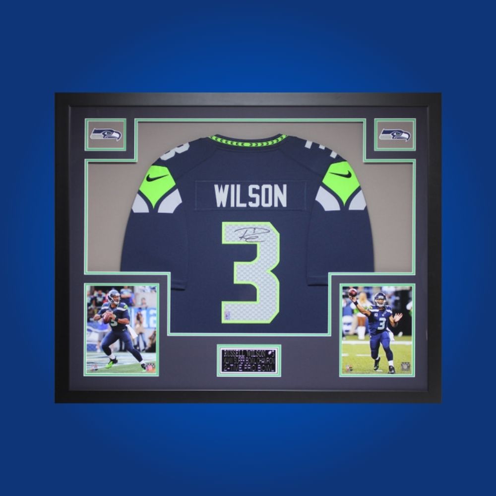 Russell Wilson Signed Full Framed Custom Seattle Seahawks Jersey
