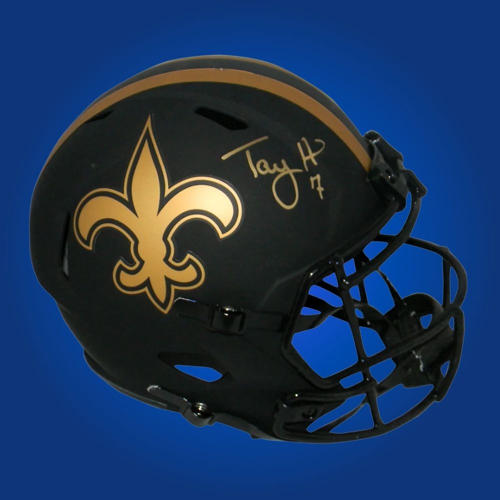 Taysom Hill Signed New Orleans Saints Eclipse Speed Replica Helmet