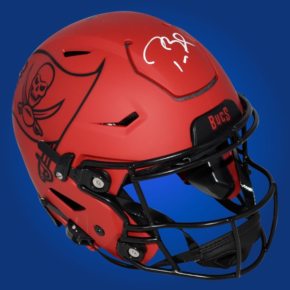 Tom Brady Signed Tampa Bay Buccaneers Red Reave SpeedFlex Authentic Helmet