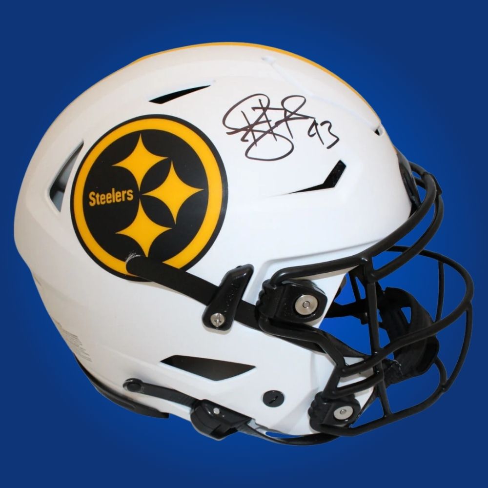 Troy Polamalu SIgned Pittsburgh Steelers White Eclipse Speedflex Helmet