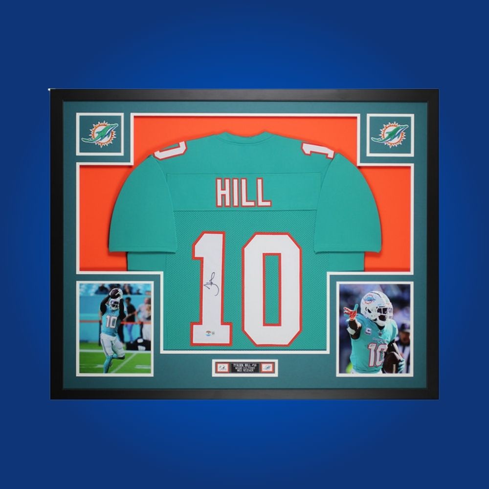 Tyreek Hill Signed Full Framed Custom Miami Dolphins Jersey
