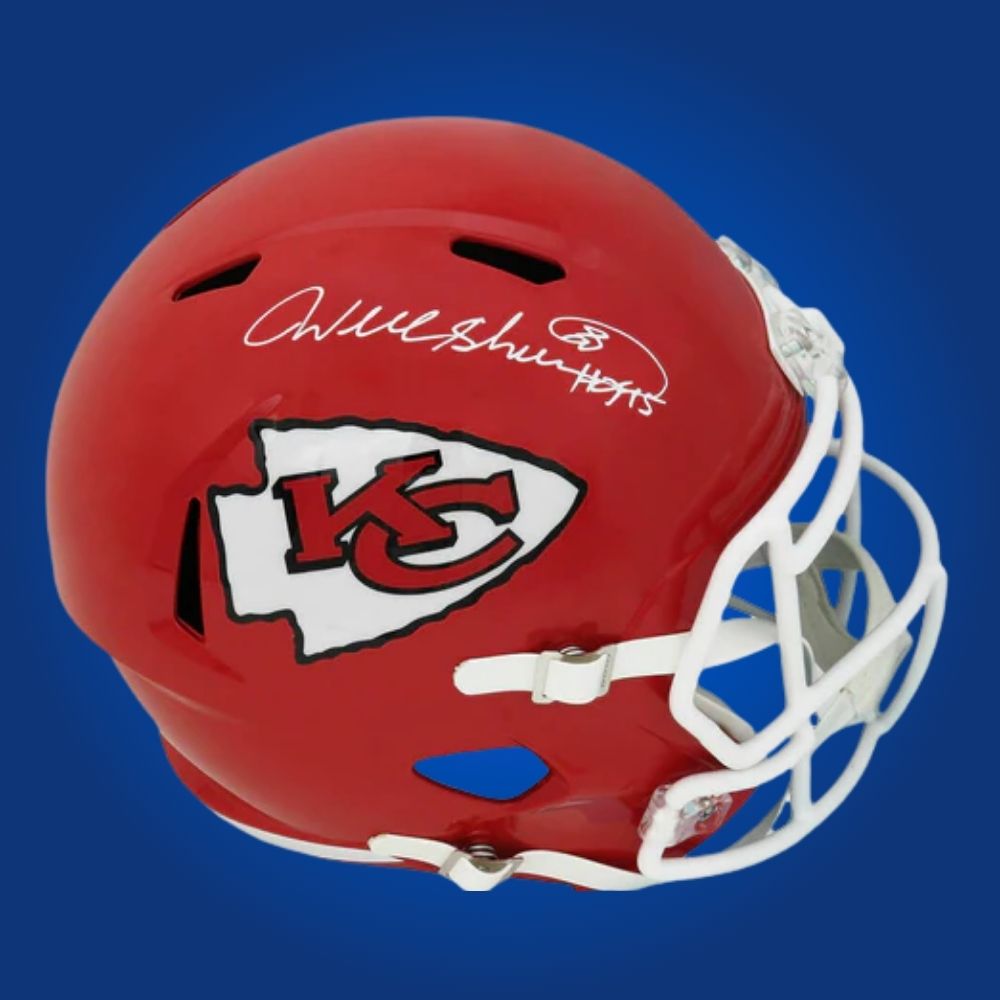 Will Shields Signed Kansas City Chiefs Red Speed Replica Helmet