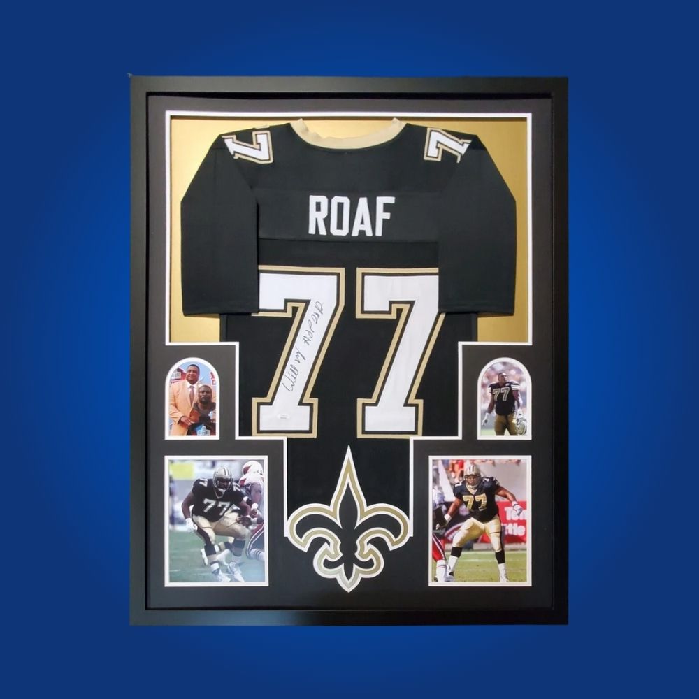 Willie Roaf Signed Full Framed Custom New Orleans Saints Jersey