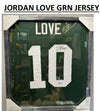 Jordan Love Signed Framed Green Jersey
