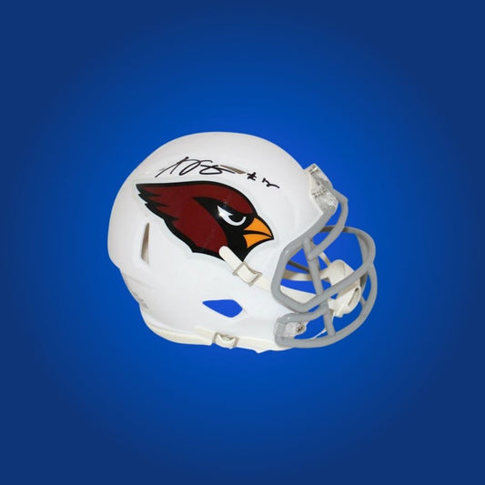 Arizona Cardinals throwback Speed Mini Helmet signed by AJ Green with Certificate of Authenticity