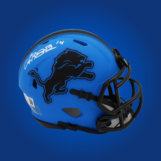 Detroit Lions mini helmet signed by Amon-Ra St. Brown with Certificate of Authenticity